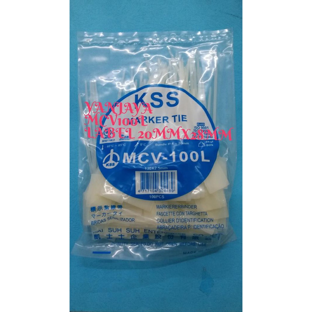 

kabel ties label MCV100L KSS/marker tie label 20mmx28mm 10cm kss