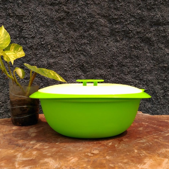 Saji Prasmanan - Tempat Sayur / Prasmanan Set / Buffet Set Oval Hijau 2,9Ltr
