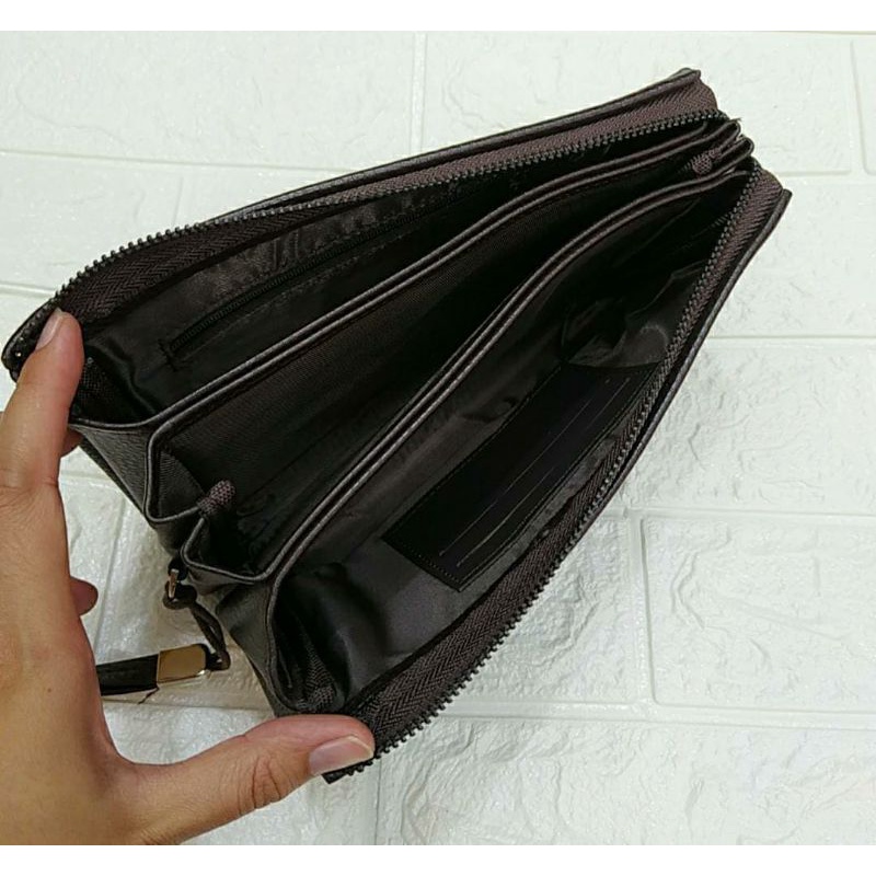 Clutch/Handbag Pria kulit import