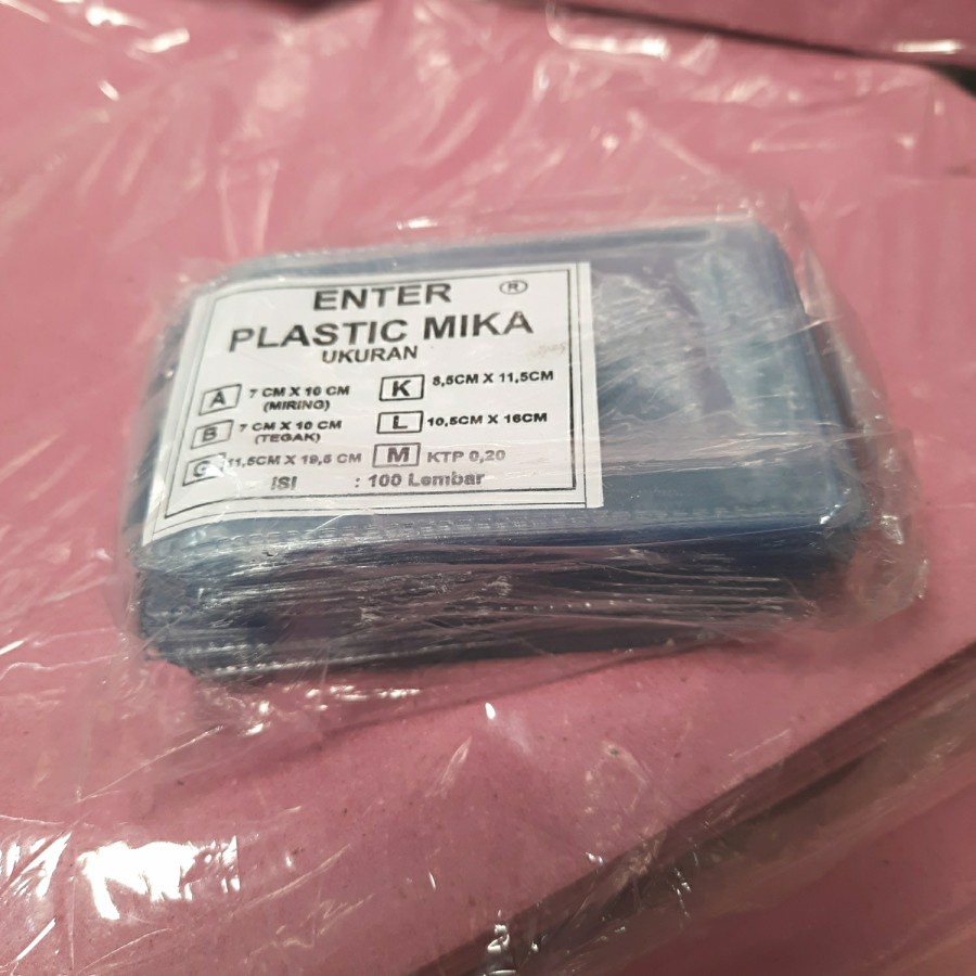 

Mika Plastik Kantung Tempat SIM KTP KIA Kartu Kecil - 1 Pack Isi 100 Buah
