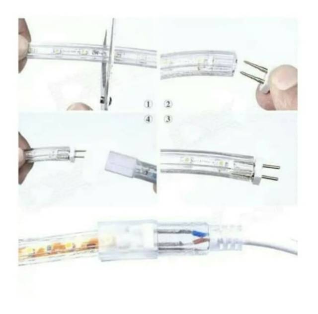 Kabel colokan lampu led selang 220v smd 5050/ socket adaptor