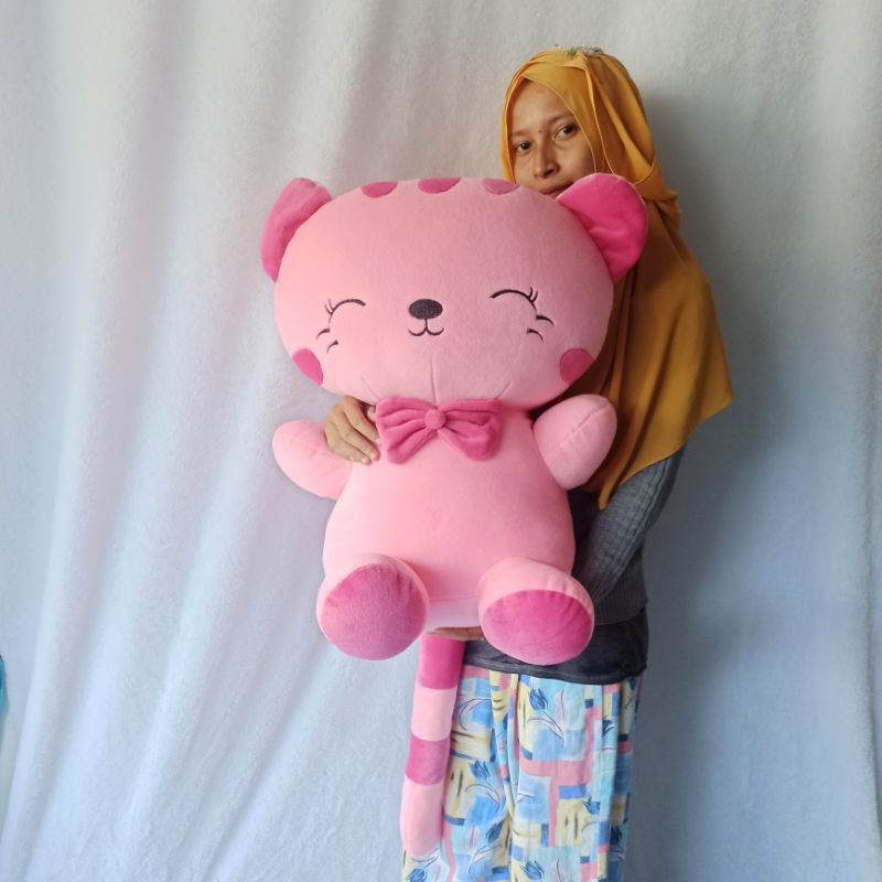 BONEKA KUCING CANTIK JUMBO COSTUM nama atau photo