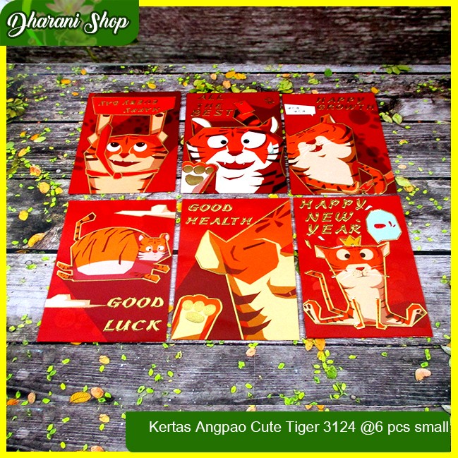 

Angpao Angpau Amplop Imlek 2022 Cute Tiger Merah 3124 Small @ 6 pcs