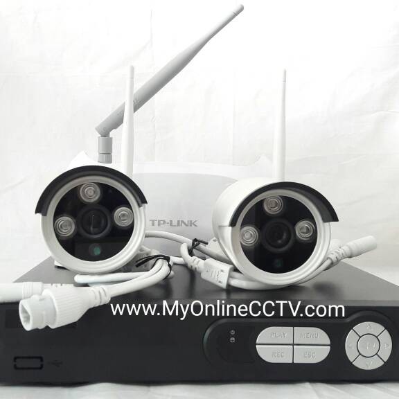 Paket 2 Camera CCTV Wireless Outdoor Praktis Langsung Nyala