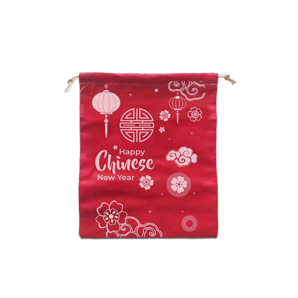 

Kantong Angpao 15x20 - Chinese New Year String Bag - Serut Imlek Murah - Serut Angpao