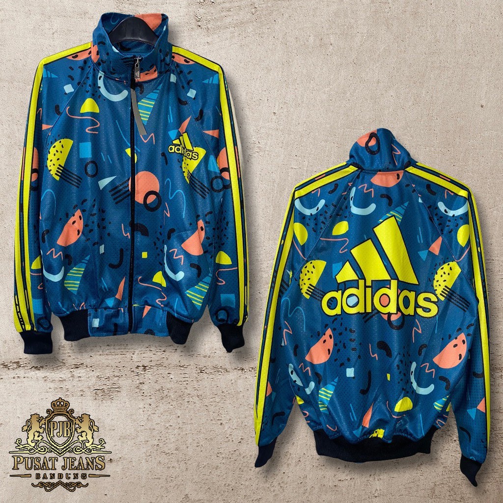 RCL - JAKET TRACKTOP ADIDAS MIRROR FULL PRINTING BUNGA/JAKET ADIDAS TRAKTOP/JAKET OLAH RAGA SEPEDA