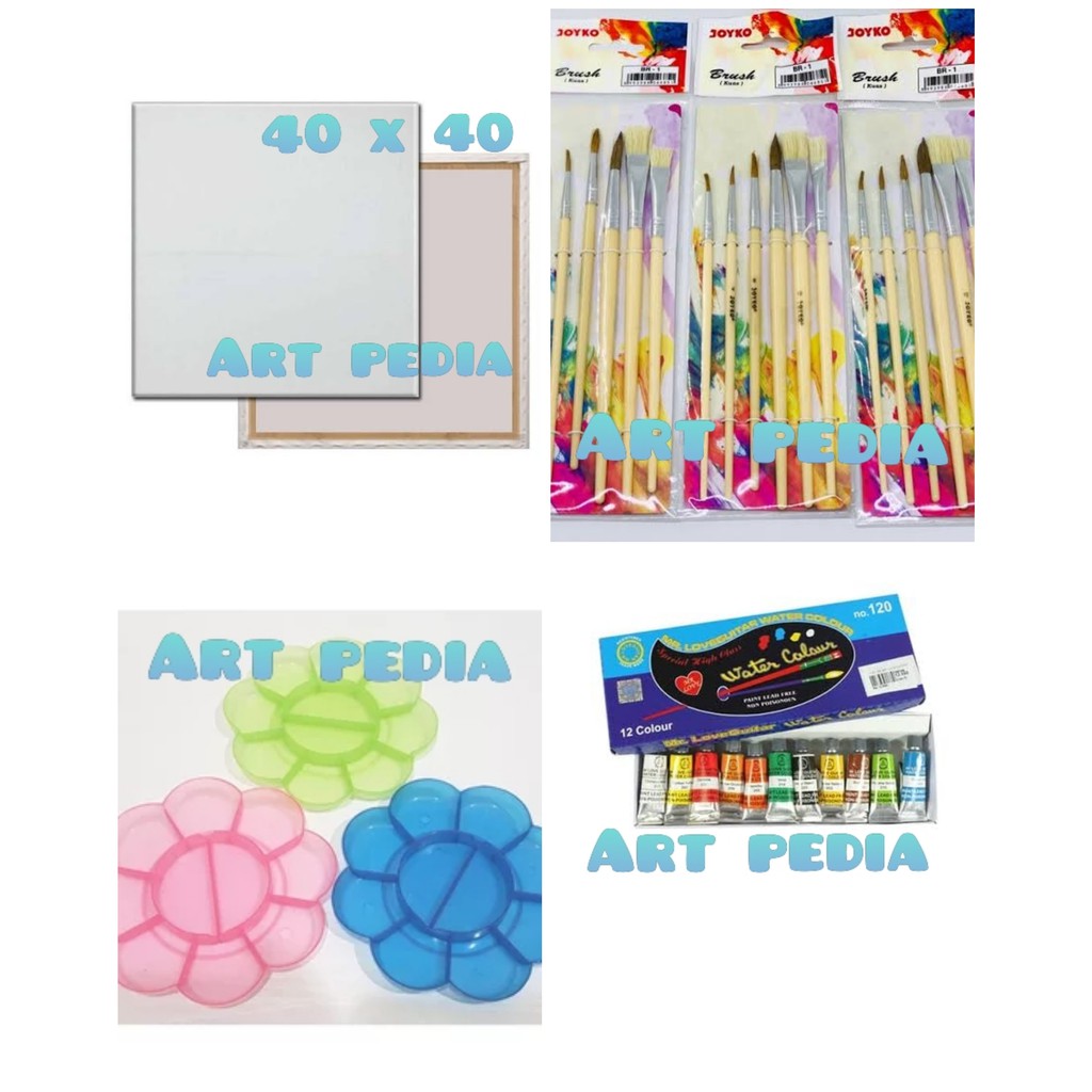 

Paket Kanvas Lukis 40x40 (kanvas+kluas+palet+cat air)