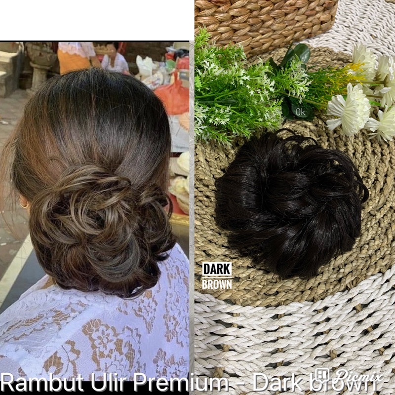 ikat rambut ulir premium/rambut curly premium/sanggul curly/rambut palsu/semanggi/karet ulir premium