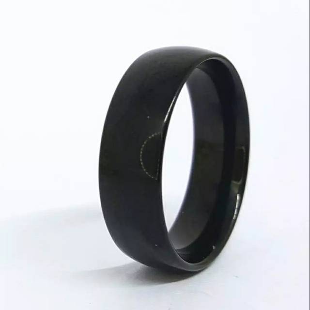 Cincin couple Titanium Stainless steel cembung anti karat selamanya Fashion Ring