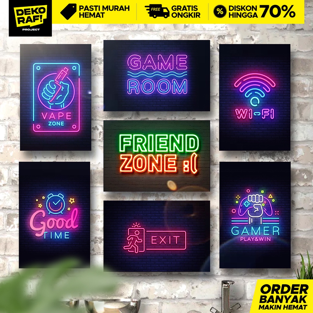 Jual HIASAN DINDING Kamar Cowok NEON Aesthetic Keren Murah Terbaru