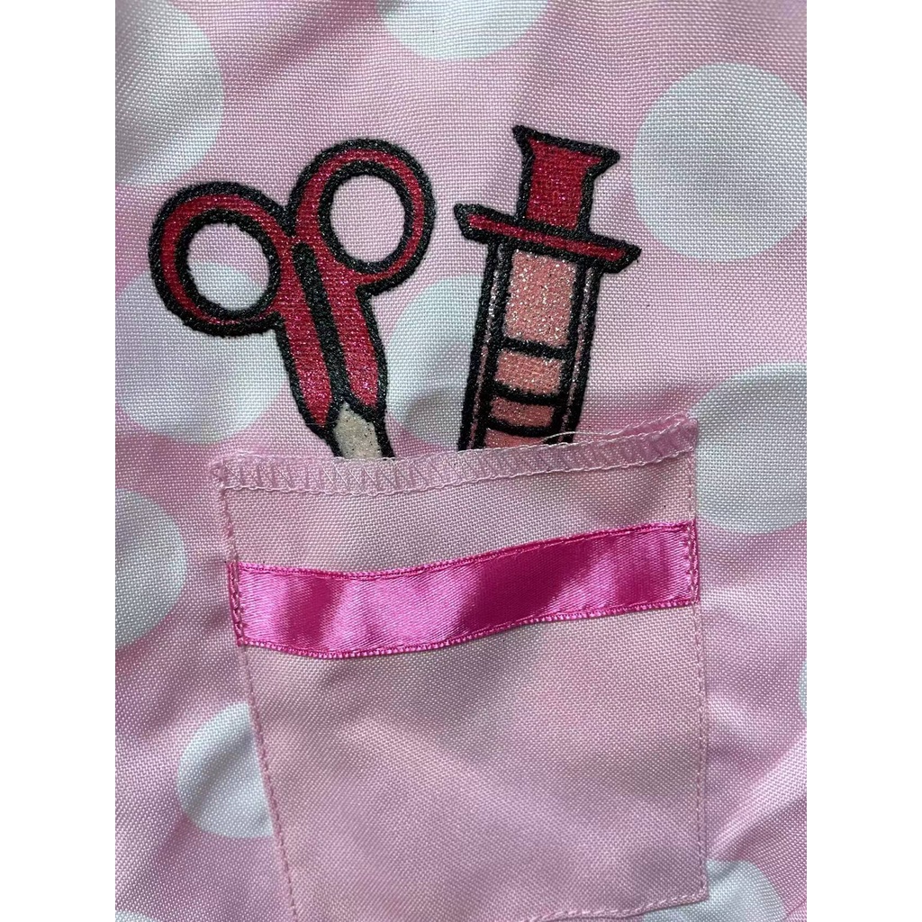 MAINAN BAJU DOCTOR anak kostum pink costume baju profesi masker 3-6th