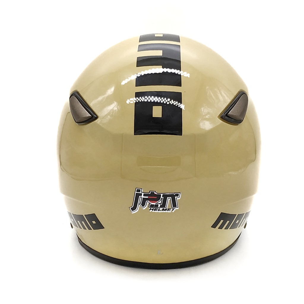 Helm JPN MOMO Cappuccino + Kaca Datar INJAK (Retro/Bogo/Klasik/Classic)