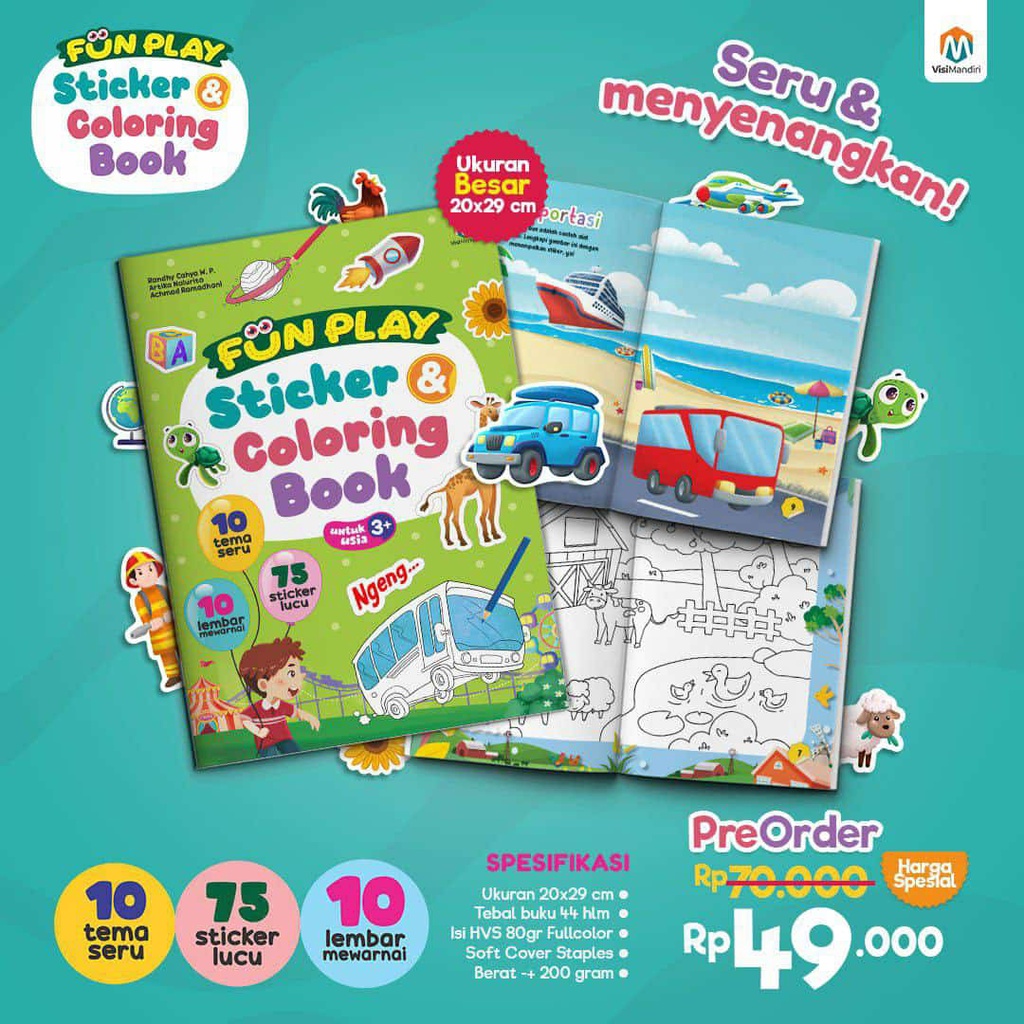 BUKU - FUNPLAY STICKER & COLORING BOOK