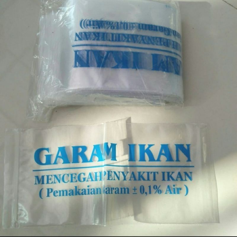 plastik garam ikan klip kemasan 500gram perpak50pis