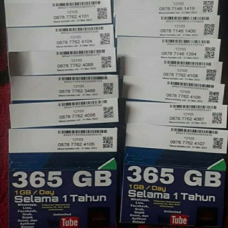 Kartu Perdana XL 365Gb