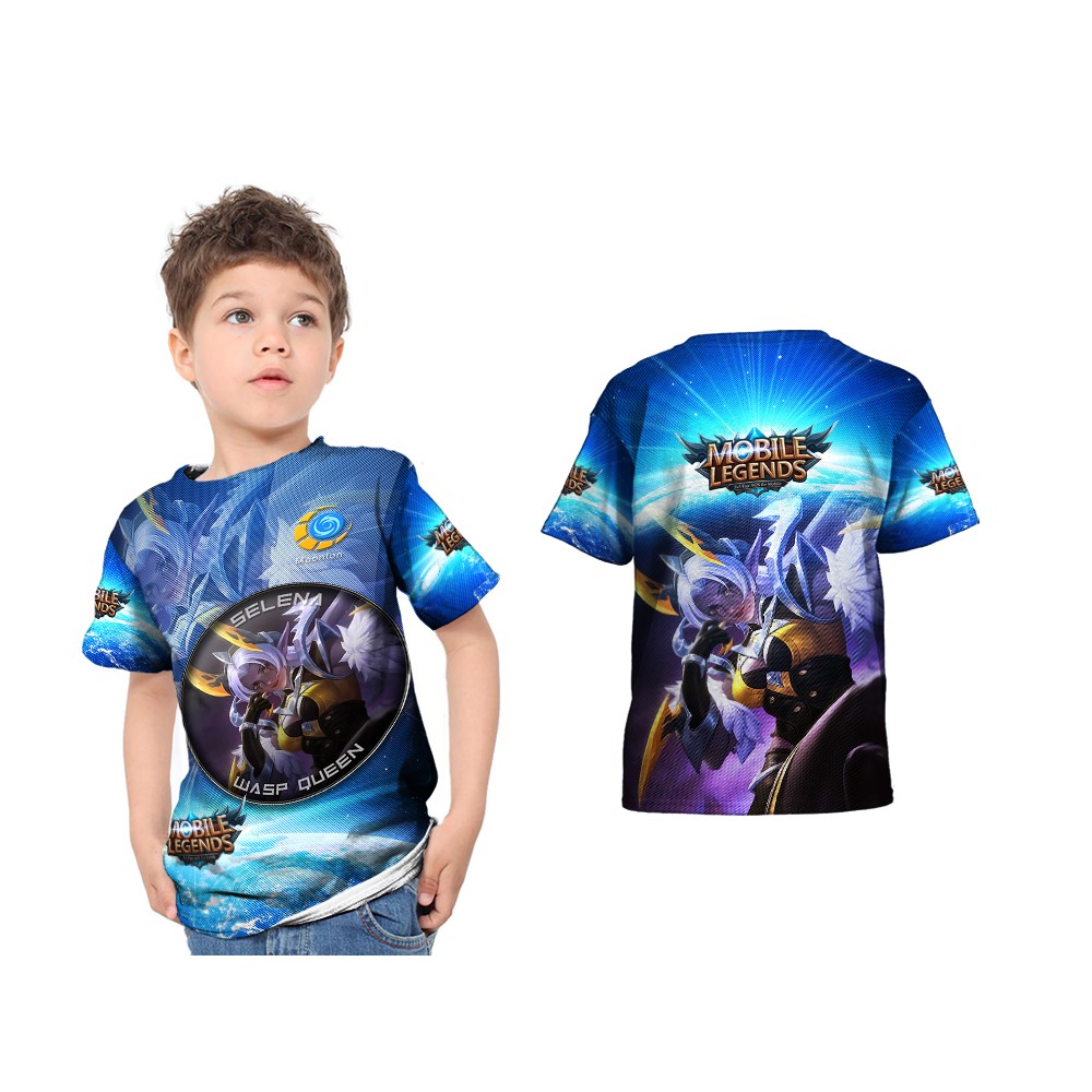 Kaos Baju Anak Fullprint New SELENA - WASP QUEEN Mobile Legends