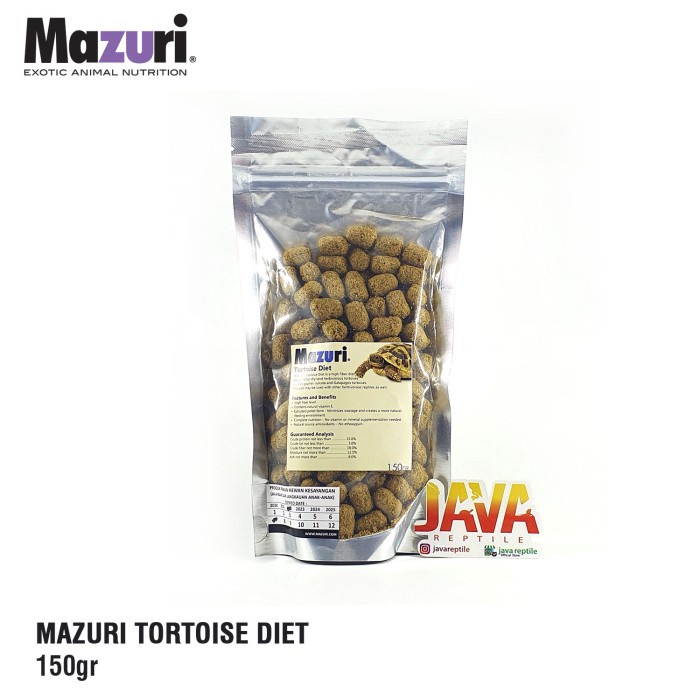 [[BISA COD]] ORIGINAL Mazuri Tortoise Diet 150gr makanan kura darat Torto 150 gram