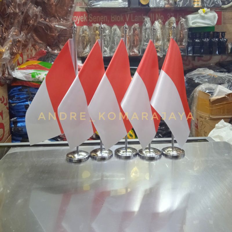 

tiang bendera meja stenlis dan bendera negara ready stock