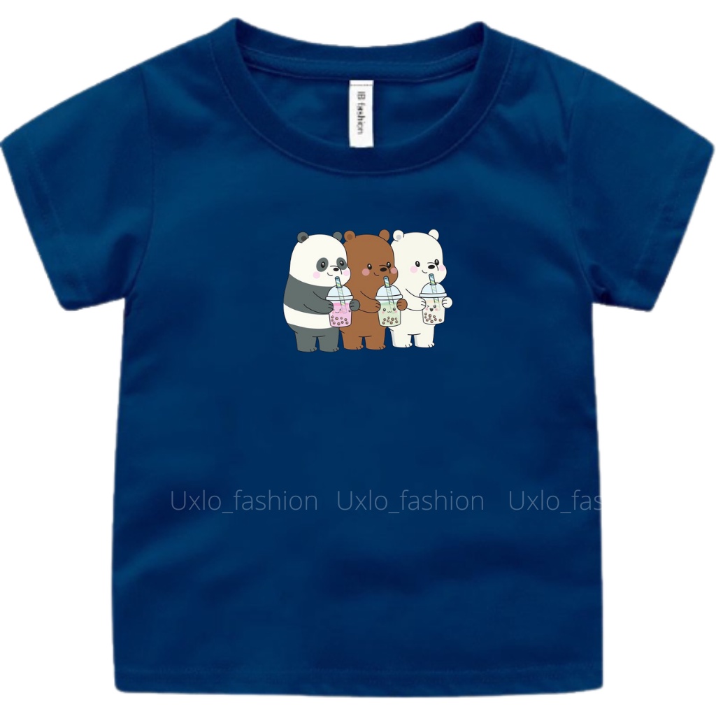 ATASAN BAJU KAOS ANAK PEREMPUAN DAN LAKI LAKI UNISEX MURAH MOTIF BERUANG BEAR CUTE IDEAL USIA 2 3 4 5 6 7 8 9 TAHUN UXLO FASHION