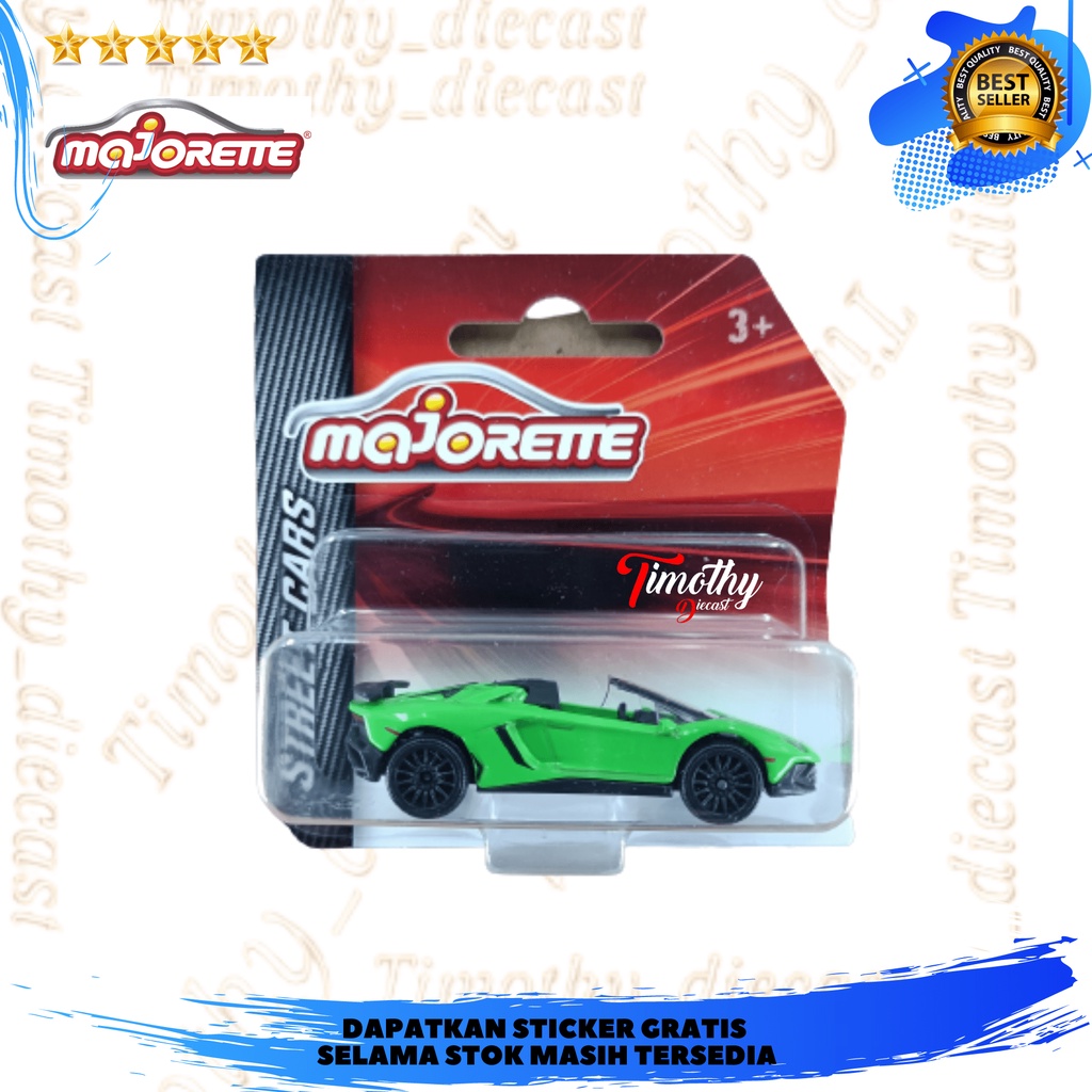 Majorette Street Cars Lamborghini Adventador Roadster Hijau
