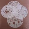 stensil template desain hiasan kue tart 4 pcs birthday cake