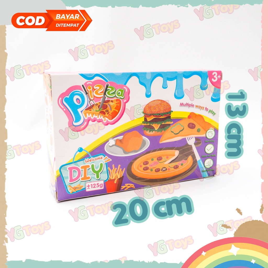 YGtoys Mainan Pasir Anak 1 Set Pizza Pasir Kinetik Ajaib dan Cetakan Eskrim Pasir Pantai