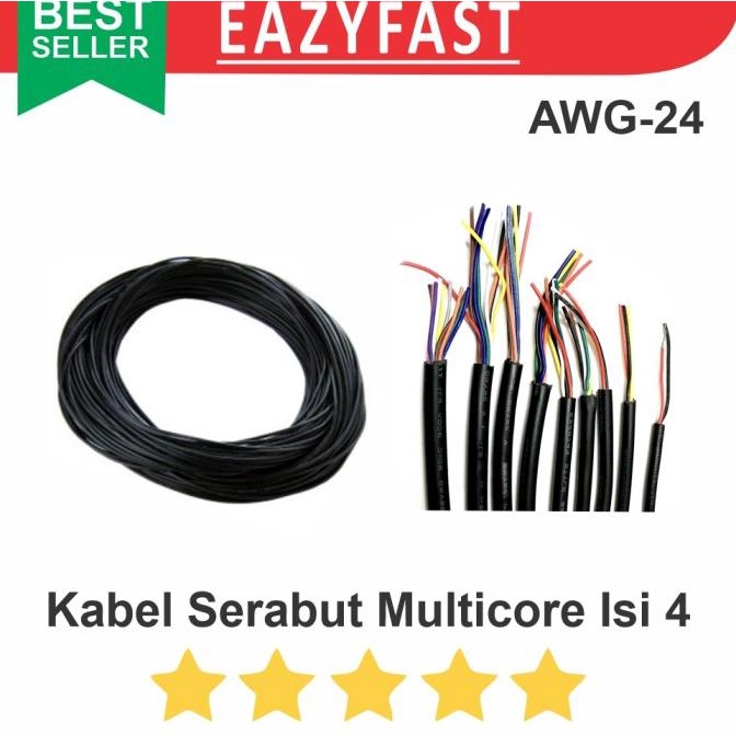 Kabel Serabut Isi 4 Multicore AWG24 AWG 24 CB GX DB Data Signal Sensor efst90 Kualitas Baik
