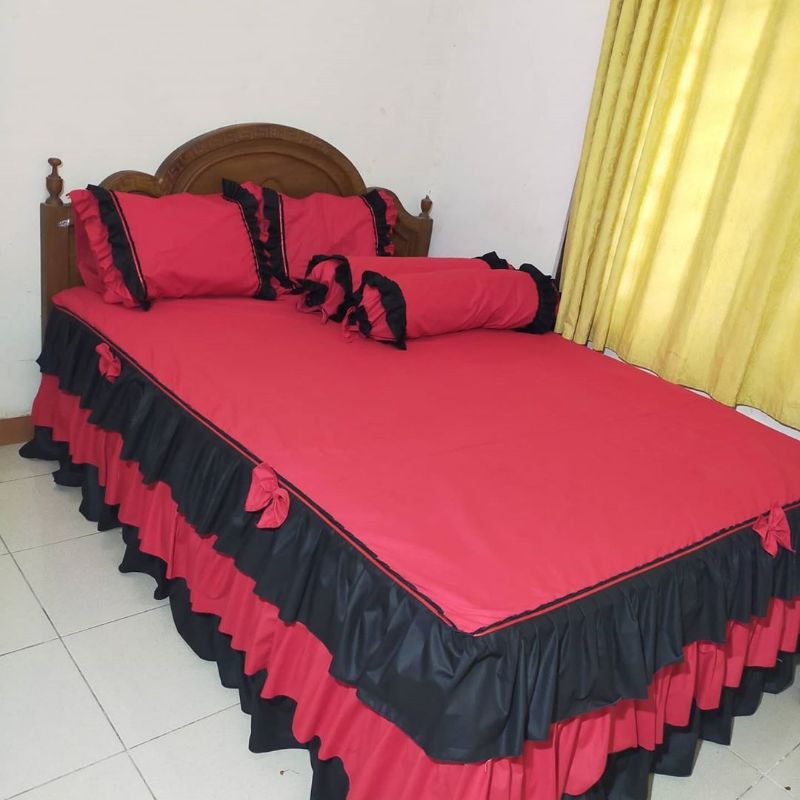 Sprei 180x200 Embos Rumbai Susun