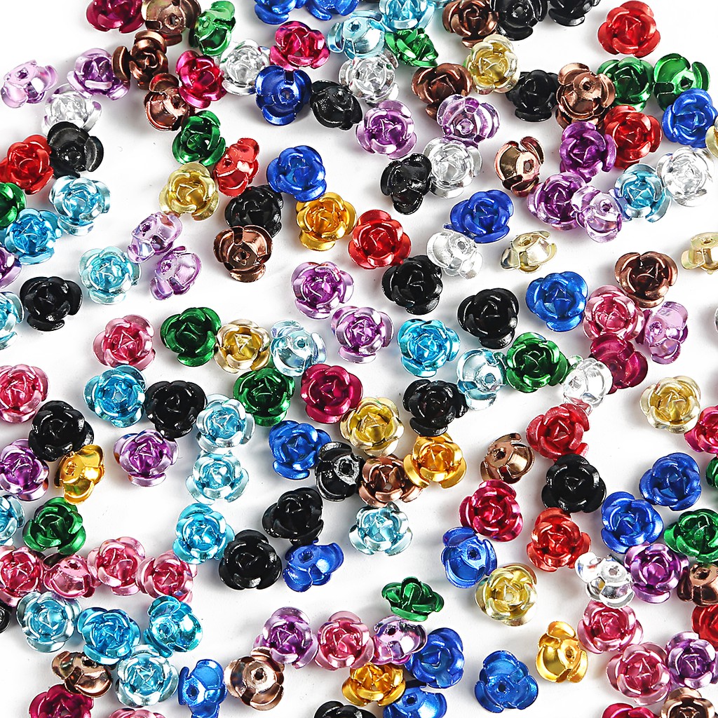 100 PCS 3D Rhinestone Diverse DIY Gems Charming Rose Blend Flower Solid Jewelry Design Manicure Decorative Gel Flash Accessories