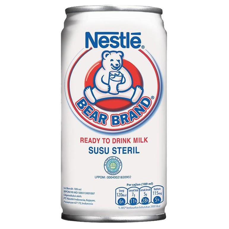 Nestle Bear Brand Steril / Susu Beruang 189ml