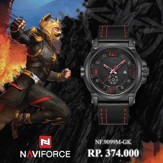 ● SALE JAM DIGITAL PRIA● JAM TANGAN NAVIFORCE X GATOTKACA NF-9099M-GK MURAH