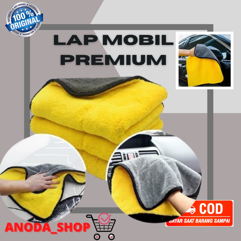 KAIN LAP HANDUK MOBIL MICROFIBER LEMBUT TEBEL HALUS PREMIUM ANTI LECET 30X40