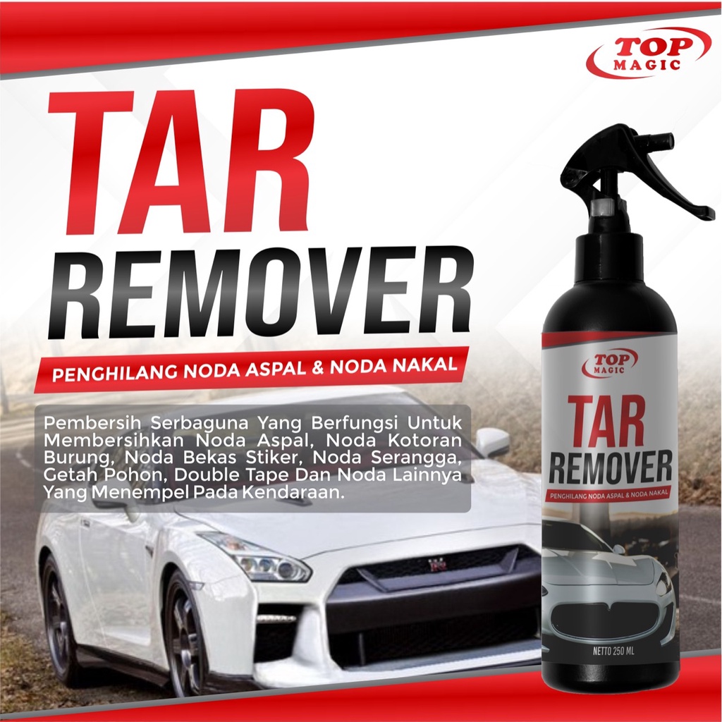TOP TAR REMOVER Pembersih Penghilang Noda Aspal Bekas Sticker Stiker Lem Di Cat Body Bodi Mobil Motor