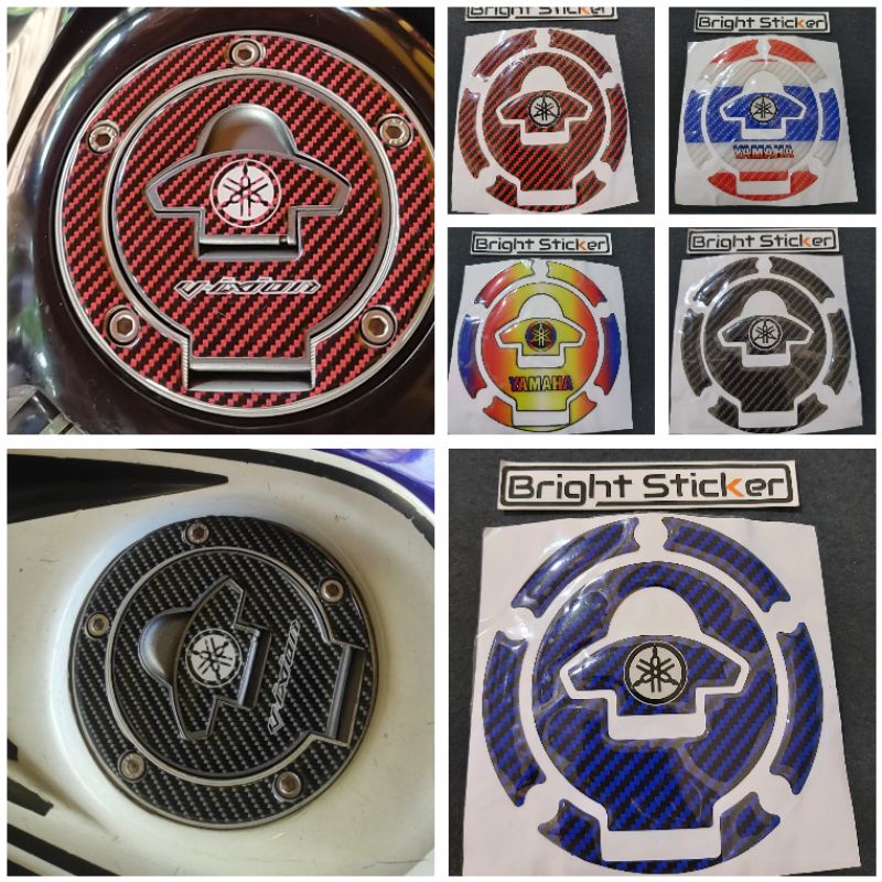 STICKER EMBLEM TUTUP TANKI BENSIN MOTOR VIXION TIMBUL 3D