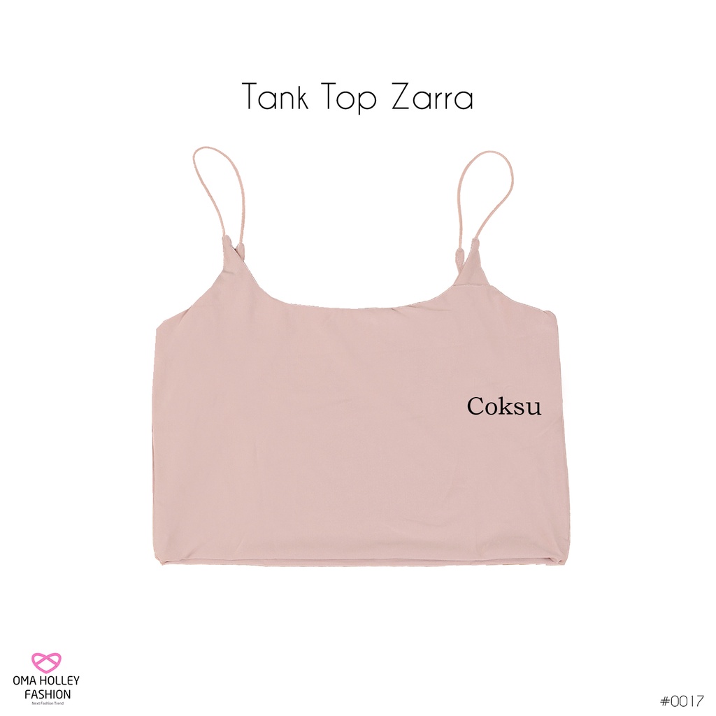 (COD) OH Fashion Zarra Tank top wanita tali spaghetti crop top #0017-Coksu