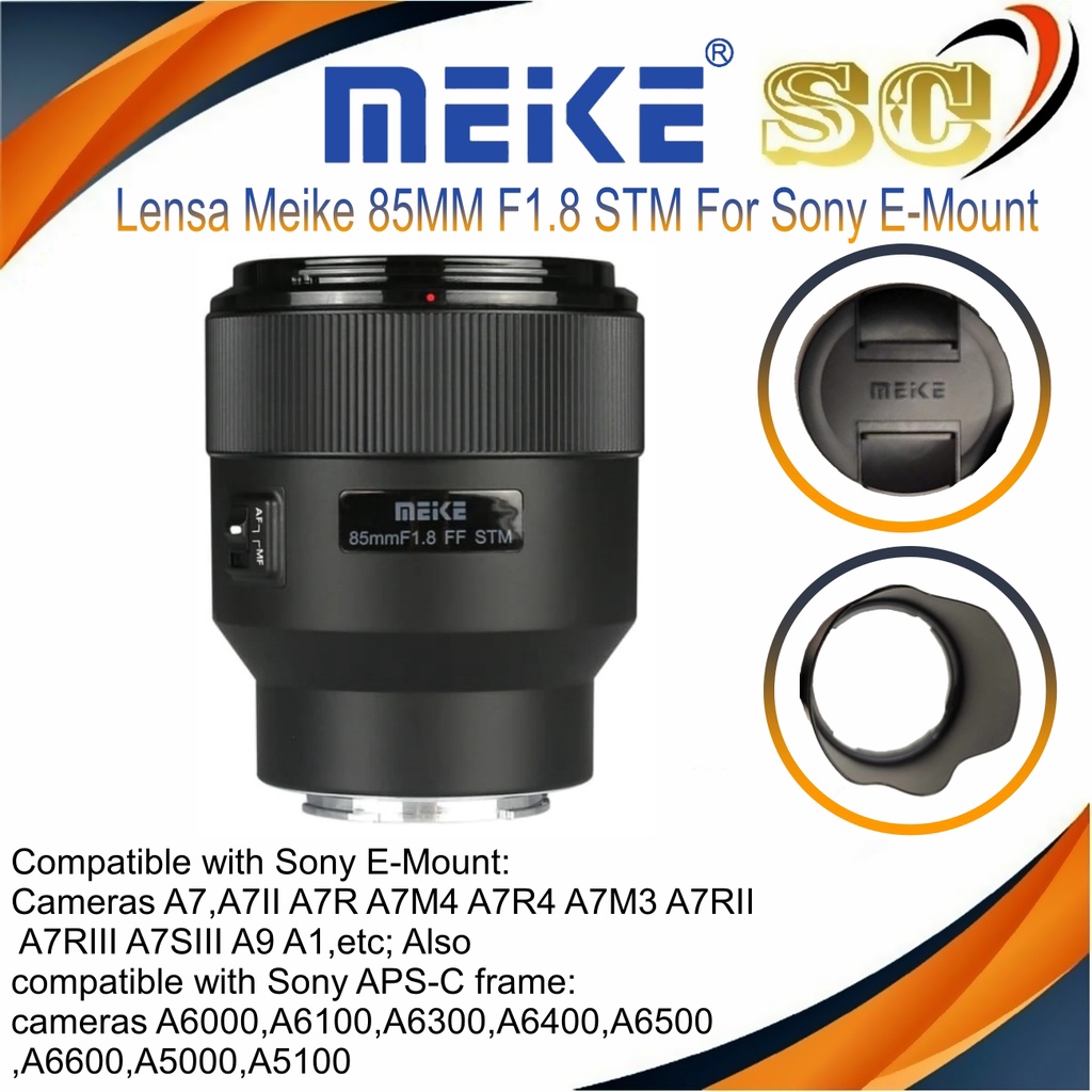 Lensa Meike 85MM F1.8 FF STM For Sony E-Mount - Lensa Meike 85MM FE