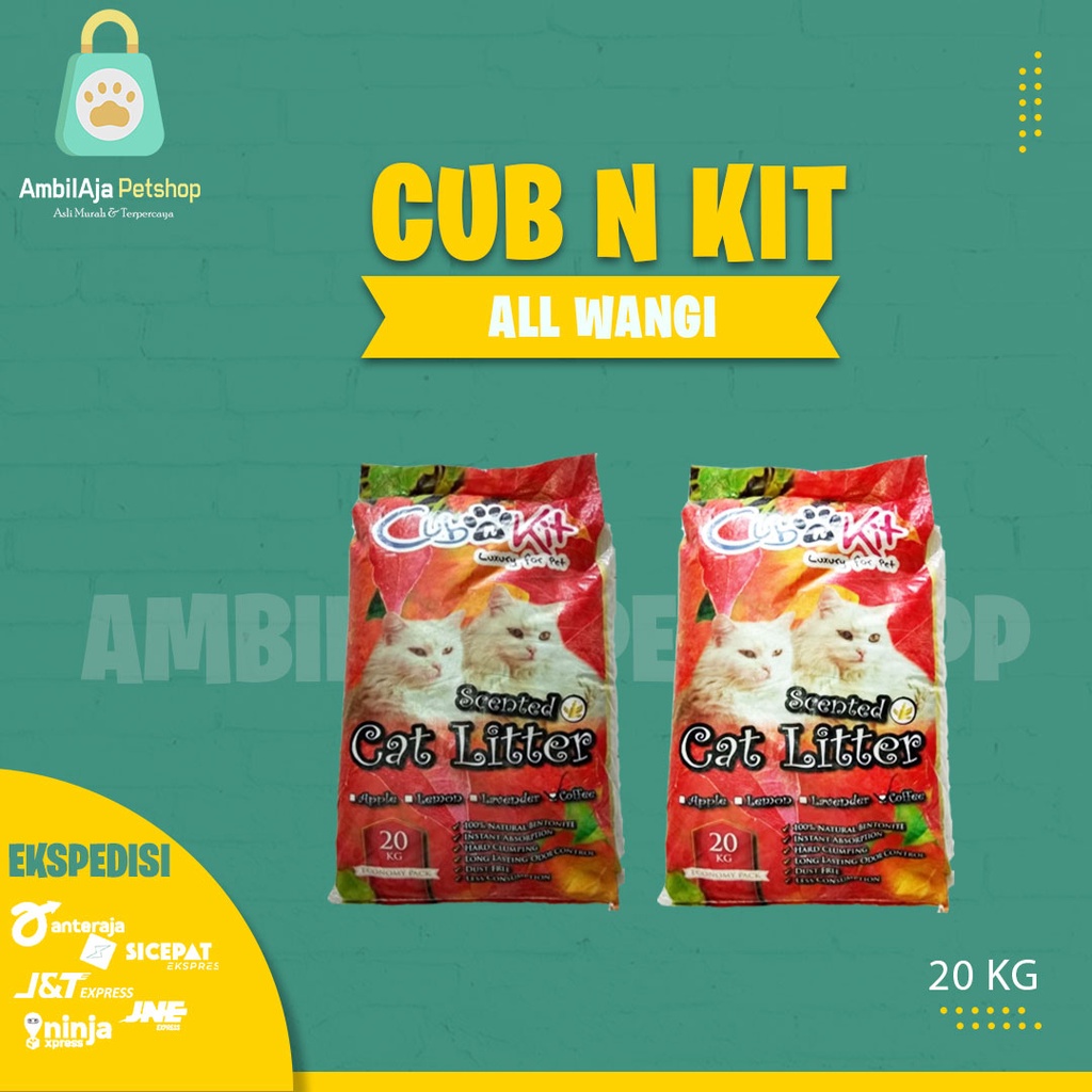 Pasir kucing Cub N Kit 20kg ALL VARIAN ( EKSPEDISI )