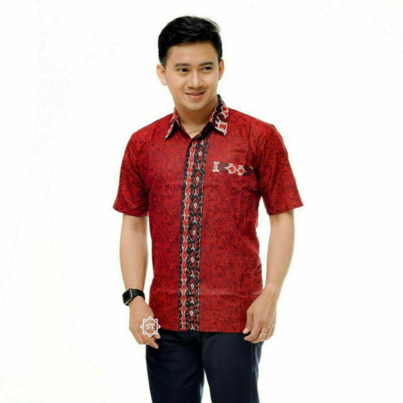 Hem Batik lengan pendek JUMBO size M L XL XXL 3XL 4XL 5XL