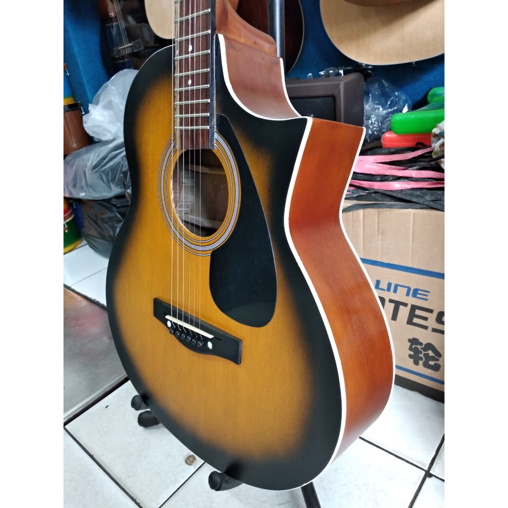 Gitar Akustik Jumbo Merk Ibanez Warna Sunburst Cutaway Sunaky Trusrod Senar String Jakarta Murah