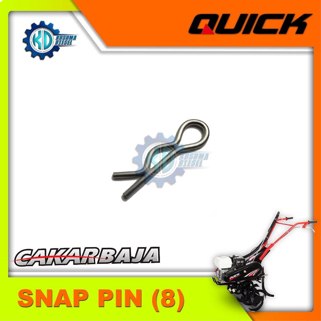 SNAP PIN FOR SHAFT DIA.8 (SP) - SPLIT PIN - KANCING PEN PENDEK - KANCING PEN CAKAR BAJA - SPAREPART