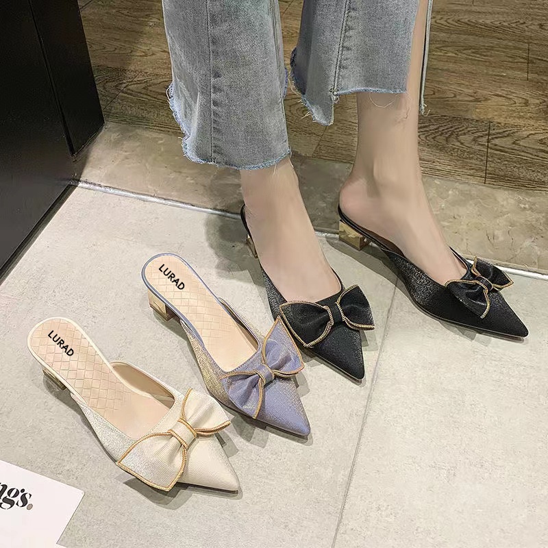 Sendal Cewek Fashion Korean Style Modis Kantor Mall Import Sandal Wanita Heels Cantik Viral Original High Quality