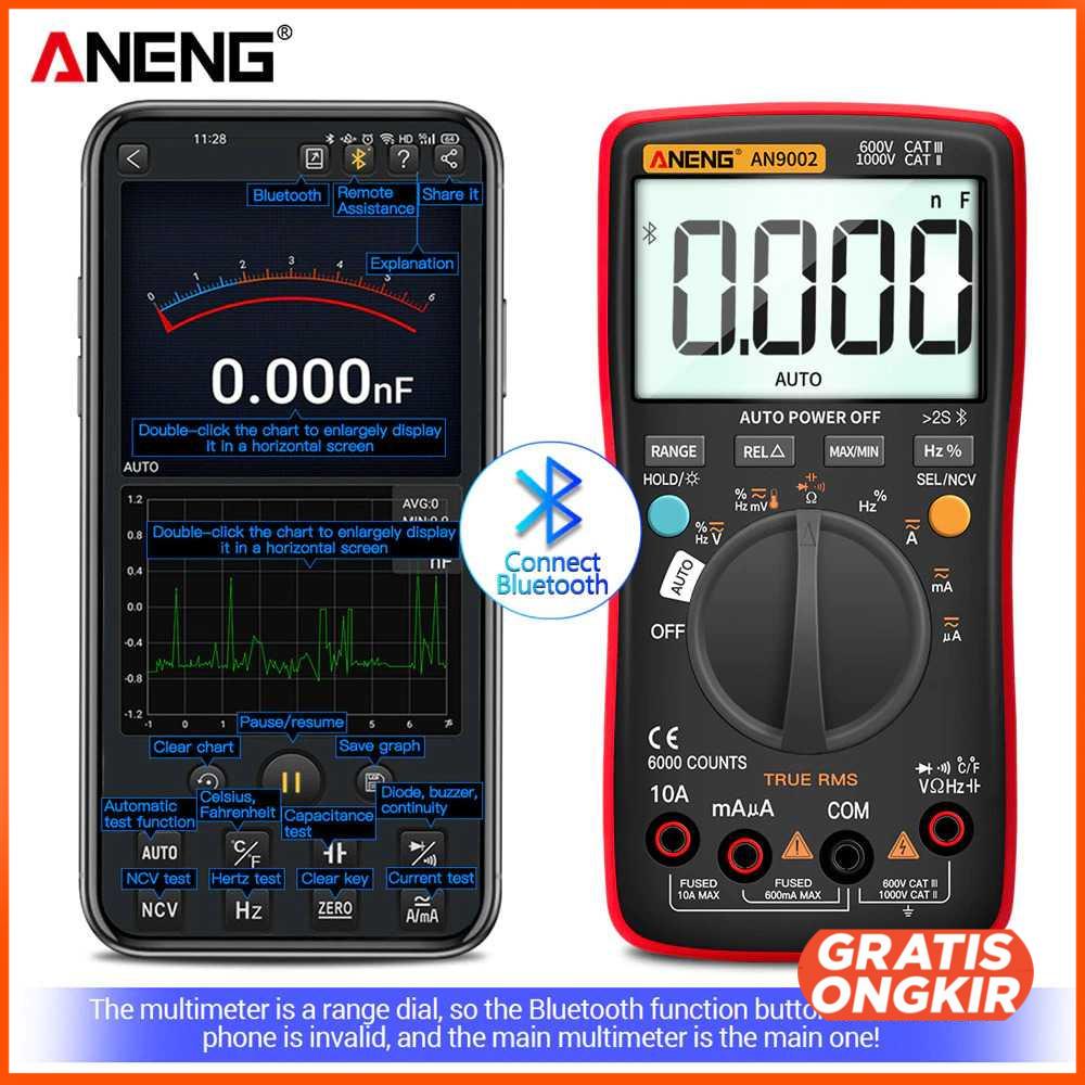 Digital Bluetooth Multimeter Voltage Tester - AN9002