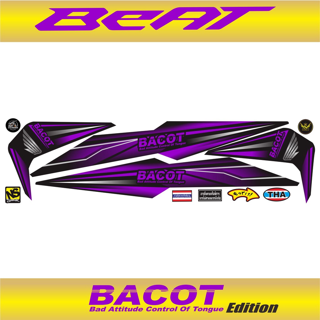 COD STRIPING VARIASI BEAT NEW 2017 STREET 2017 - BACOT STICKER - BEAT NEW BACOT VARIASI