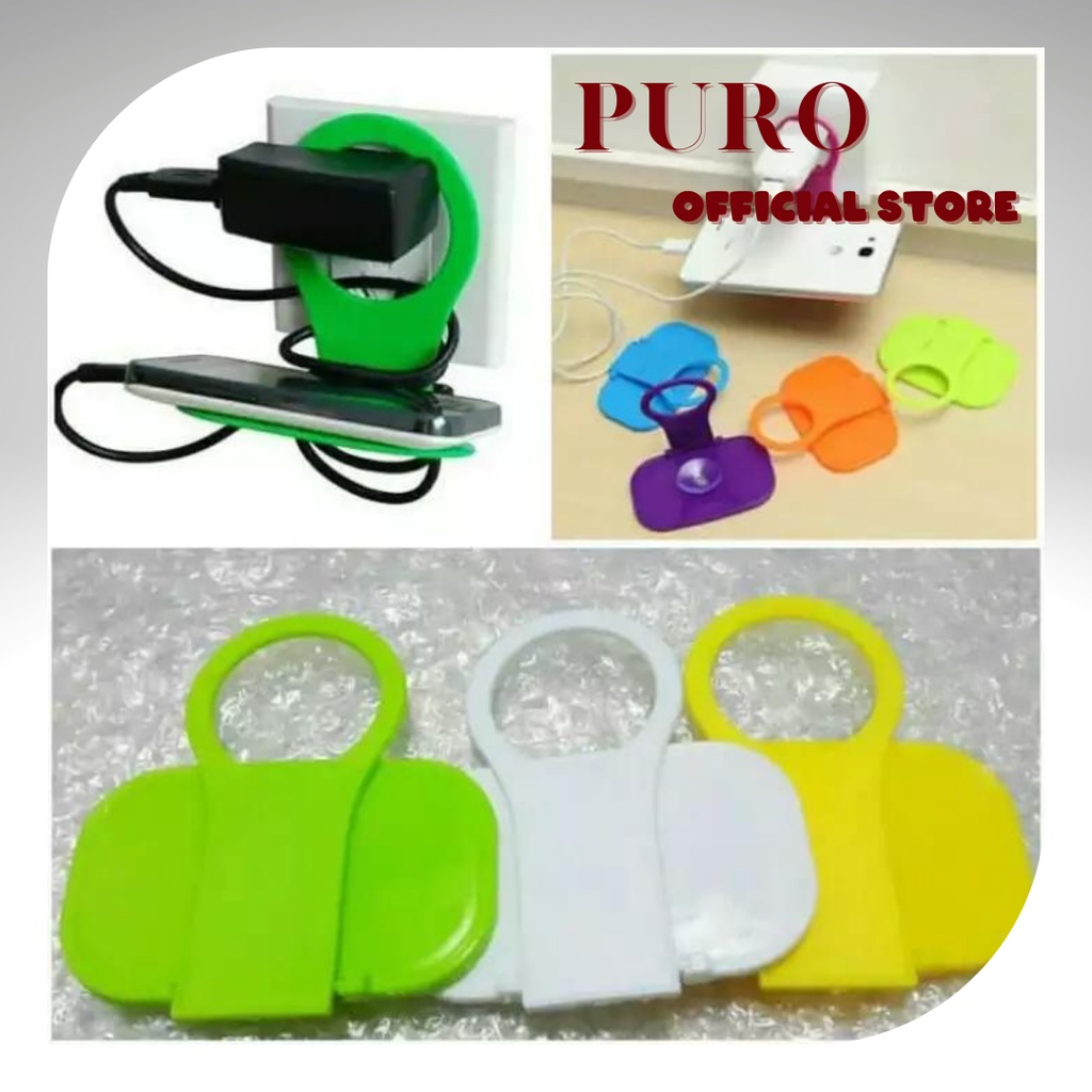 Holder Cas carger Hp Tempel Dengan Gantungan Tatakan Hp Di Tembok Hook Holder Multifungsi
