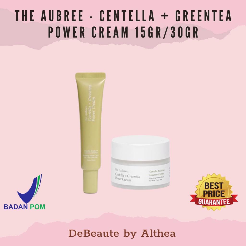 The Aubree Centella + Greentea Power Cream 30gr/15gr