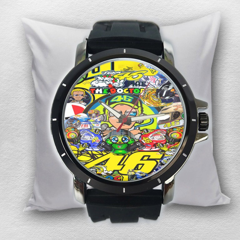 VR46  Valentino Rossi 05 Jam Tangan Pria Rubber Custom