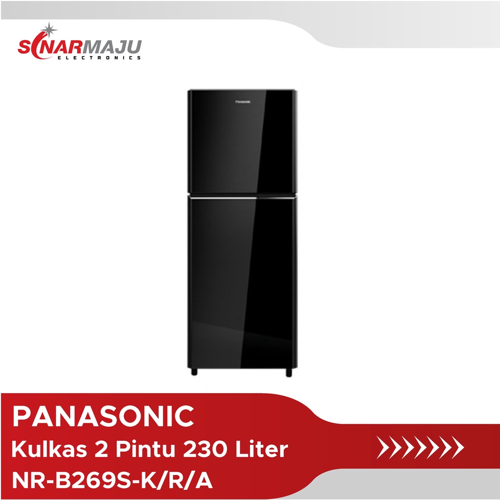Kulkas 2 pintu Panasonic 230 Liter Refrigerator NR-B269S-K
