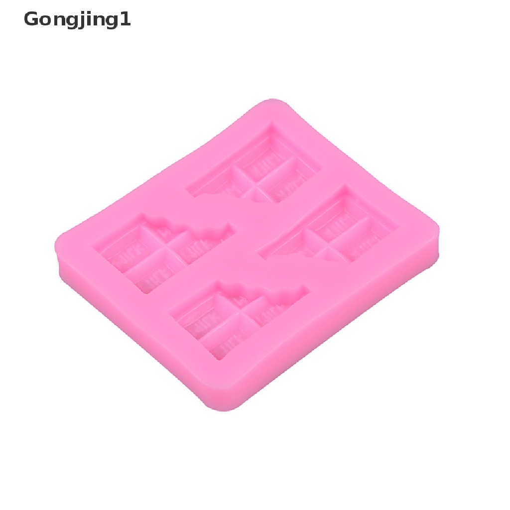Gongjing1 Cetakan Kue / Coklat / Fondant Bentuk Setengah Tablet Bahan Silikon Untuk Dekorasi Diy
