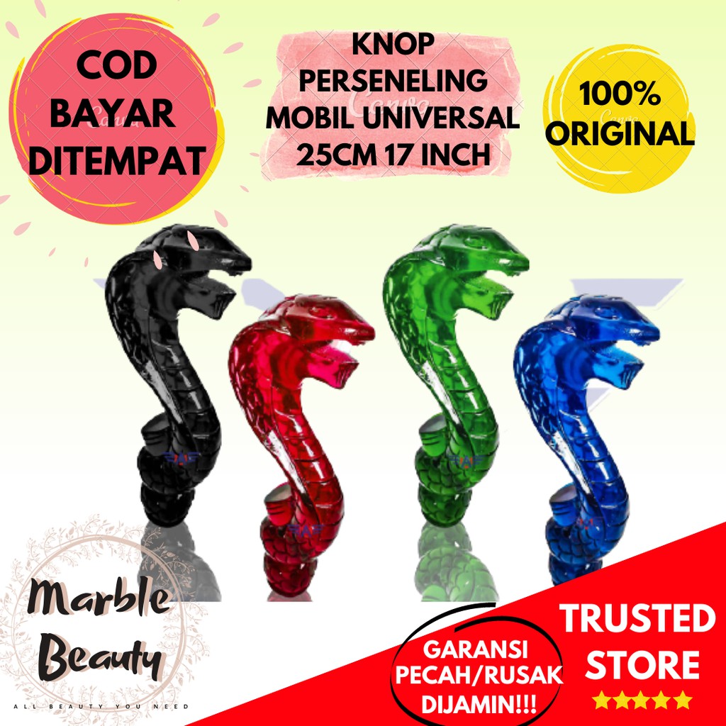 Knop Tuas Gigi Perseneling Aksesoris Variasi Mobil Truk Universal Ular Berwarna 17 inch