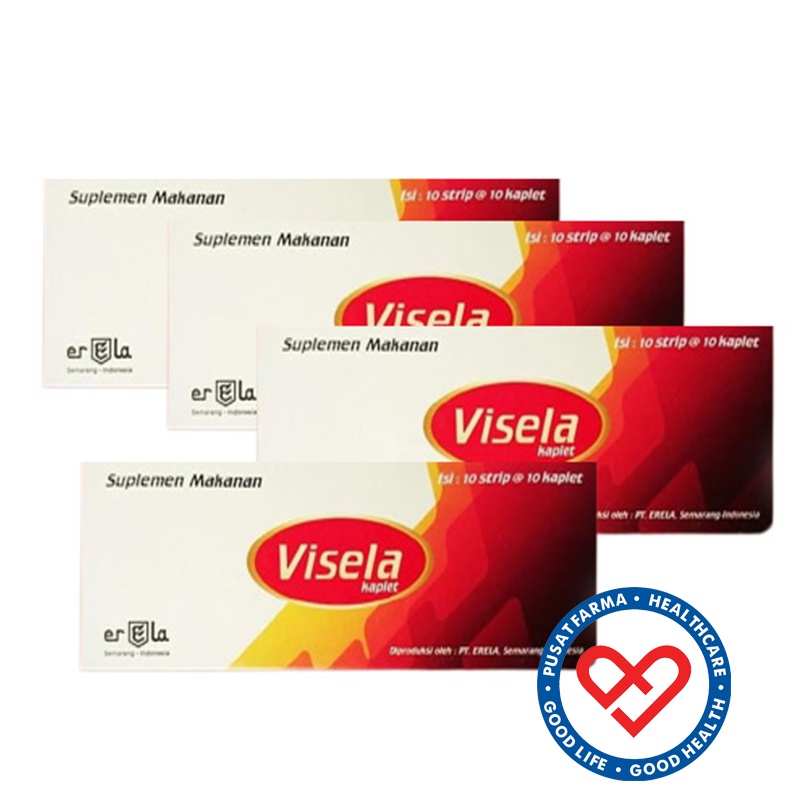 Erela Visela Kaplet Suplemen Asam Folat B6 B12 Ibu Hamil Lansia 4 Box